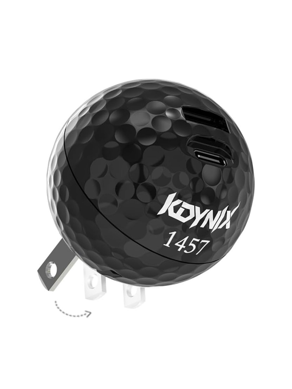 Amazon Black Koynix 1457 Golf Ball Style USB Charger Phone Case Accessory